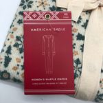 American Eagle Womens Waffle One Piece Pajamas Long-Sleeve Relaxed Fit XS Photo 3