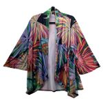 Slinky Brand Womans Cardigan Size 1X Abstract Art To Wear Eclectic Artsy Photo 0