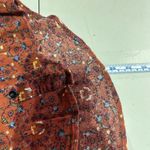 Natural Life  Terracotta Floral Print Button Up Shirt Long Sleeve Size M Photo 10