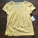 Laura Scott  Short Sleeve Tee Yellow Large Photo 0