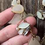 Womens Necklace Elegant Double Strand Shell with Crystal Accents Pink Photo 9