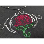 Daytona Thunderwear Rose Tattoo Sleeve Jr V Neck Plunge Shirt Blouse Black 1X Size XL Photo 2