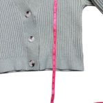 Kendall + Kylie  Ribber V neck Cardigan Button down Pistachio Green Small Photo 3