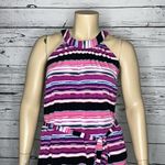 Lane Bryant NWT Sz 22/24 Stripe Illusion Collection Tank Top Blouse w/ Tie Belt Photo 1