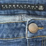 Tinseltown Blue Jean Shorts with Distressed Frayed Hem Photo 4