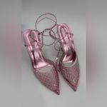 Stuart Weitzman  Glam x Curve 100 Wrap Pump in Light Pink/Cotton Candy Photo 4