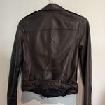 Gianni Bini Gianni Bono brown leather Moto belted jacket. Size xs Photo 8