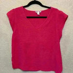 Three Dots hot pink shirt sz M Barbie lightweight natural fibers breathable Photo 0