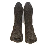 ALDO  Women's Silver Black Glitter Ankle Socks Boots Slip On High Heels New 7.5 Photo 5