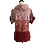Love Rocks Cowl Neck Knit Sweater Top Size M Red Size M Photo 2