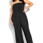 City Chic  Black Smocked Halter Jumpsuit Sz.L(20) Photo 1