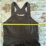 Athleta Women's  Dark Gray Crochet Knit Tank Dress Size Small 100% cotton Photo 7