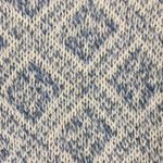 Fair Isle Sweater Baby Blue & Ivory 1/4 Zip Pullover Cotton Country Aprés Large Photo 6