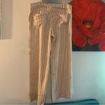 REWASH New NWT Linen  Brand Pants Womens Large Blue White Striped Size 11 L Photo 2