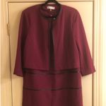 Kasper Leather Detailed Suit Photo 2