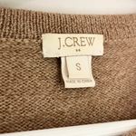 J.Crew Factory Merino Wool Faux Leather Pockets Sweater Brown Women’s Small Photo 4