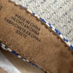 Toms  Sienna Diamond Print Woven Crisscross Strap Cork Wedge Sandals Size 8.5 Photo 11