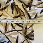 JM Collection  100% LINEN TROPICAL‎ PALM TAB LONG SLEEVE BUTTON UP BLOUSE Size 16 Photo 7