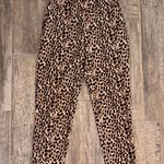 Banana Republic Hayden Pull-on Cropped Pants Womens Size 6 Leopard Animal Print Photo 0