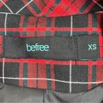 BeFree Tartan Plaid Double Breasted Tie Waist Trench Overcoat Red XS Photo 10