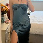 Selfie Leslie Kindred Spirit Strapless Gathered Bust Midi Dress Blue Photo 3