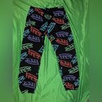 Von Dutch NWT  Black Trackpants with Colorful Logos size Medium Photo 1