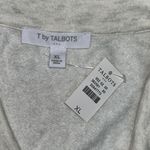 Talbots  NWT Size XL Heather Cream & Gray Cowl Neck Knit Sweatshirt Top Photo 3