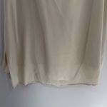 Eileen Fisher Long Silk Georgette Crepe Bateau Neck Long Shell Bone Size S Small Photo 5