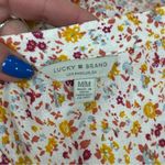 Lucky Brand  Floral Pink and Orange Flowy Smocked Blouse, Size Medium Photo 1