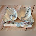 Cacique  42C Bra Lightly Lined T Shirt No Wire Back Closure stripes strawberries Photo 1