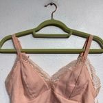 Colsie Light Coral Pink Longline Ribbed Lace Trim Bralette Sz M NWT Size M Photo 2