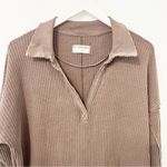 Free People Travis Polo Waffle Knit Tunic Dark Green Size XS Photo 2