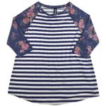 Agnes & Dora XL Floral and Striped Raglan Top Photo 0