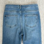 Pilcro Anthropologie Icon Flare Button Fly Jeans Medium Blue light wash denim Photo 7
