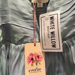 Entro  Blouse Long Sleeve Blue/Green Photo 1