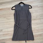 Naked Zebra NWT  Taupe Dress with Pleated Detail, Small Photo 7