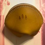 Mustard Yellow Leather Coin Purse Photo 2