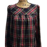 J.Crew Plaid Top Long Sleeve Organic Cotton Blend Blouse Size S Photo 0