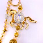 Handmade 🐴Luxury Bag/Phone Chain Charm/Keychain Champagne Brown Horse Bling Crystal Beads Photo 9