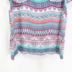 Ella Moss Blue Coral Cold Shoulder Boho Medallion Blouse Photo 8
