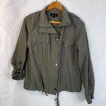 Becool Army Green Utility Zip Up Casual Neutral Shirt Jacket Size Small Classic Photo 11