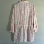 Victoria's Secret Pink Striped Pajama Shirt Dress Comfy Pastel Sleepwear Large Photo 3