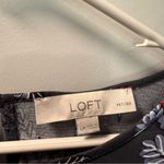 Loft Women's Black Floral Dark Florals Blouse Keyhole Back Flowy Long Sleeve LP Photo 2