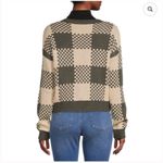 No Boundaries  V-Neck Checkered Cardigan Size XXXL Juniors Rib Trim Preppy Green Photo 1