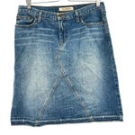 Abercrombie & Fitch  Vintage Denim Skirt Straight Blast Wash Blue Size‎ 8 Photo 0