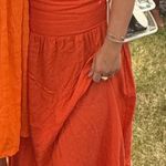 Farm Rio Side Smocked Linen Blend Midi Sundress Photo 1