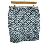 Banana Republic Blue White Short Lined A-Line Lightweight Skirt Plus Size 14 Photo 0