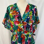 Ralph Lauren New LAUREN Women's 3X Swim Cover Up Dress Multicolor Leaf Print Photo 1