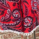 Shosho plus size red paisley print shorts w/ hanging ball tassels / 3X / EUC Photo 7