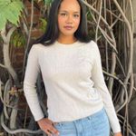 Ingrid And Isabel  Cream long sleeve ribbed sweater sz s / slight pilling  Photo 1